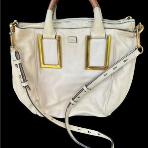 Chloe Sand Ethel Multi-Way Bag with Gold Accents